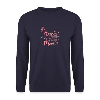 Angels without Wings are called Mom - Sweat-shirt Unisexe - marine - Devant - Alina (178cm) & Michal (187cm)