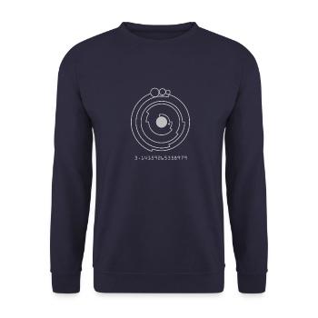 Pi - WiederWilderLeben - Unisex Pullover - Navy - Vorne - Alina (178cm) & Michal (187cm)