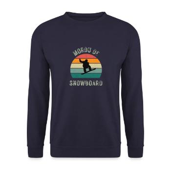 Mordu de Snowboard - Sweat-shirt Unisexe - marine - Devant - Alina (178cm) & Michal (187cm)
