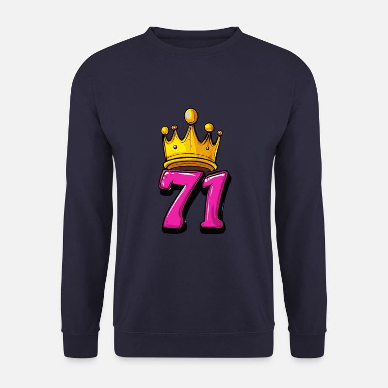 71 Numéro Jersey Couronne - Sweat-shirt Unisexe - marine