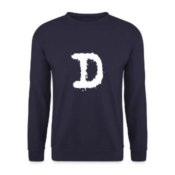 D - Unisex Sweatshirt - navy - Front - Alina (178cm) & Michal (187cm)