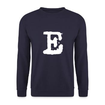 E - Unisex Pullover - Navy - Vorne - Alina (178cm) & Michal (187cm)