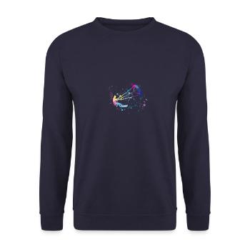 kitesurf, surf, surfeur, vague, bleu, graffiti - Sweat-shirt Unisexe - marine - Devant - Alina (178cm) & Michal (187cm)