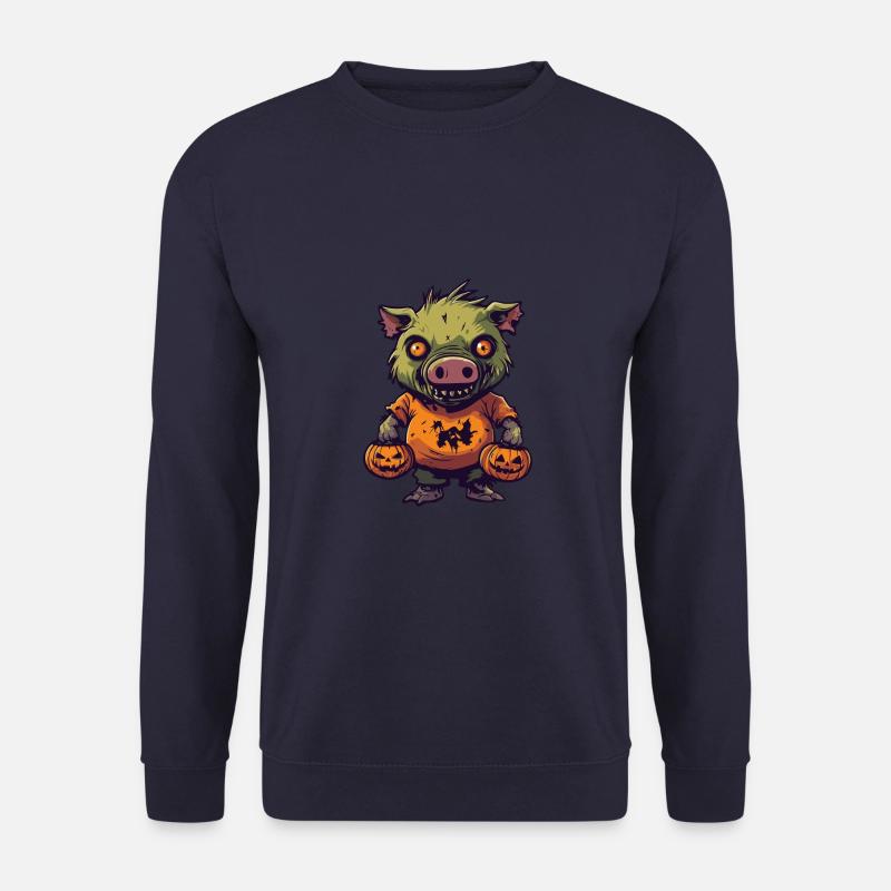 Pig Halloween Zombie Boar - Unisex Sweatshirt - navy