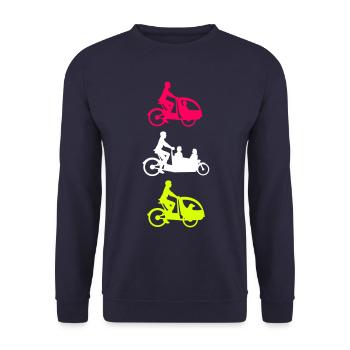 Vélos cargo - Sweat-shirt Unisexe - marine - Devant - Alina (178cm) & Michal (187cm)