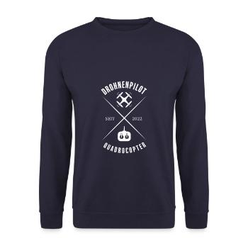Drone Pilot - Quadcopter - Since 2022 - Unisex Sweatshirt - navy - Front - Alina (178cm) & Michal (187cm)