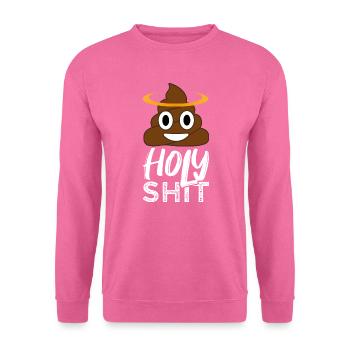 Holy Shit Emoji Poo Scheiße Heiligenschein - Unisex Pullover - Pink - Vorne