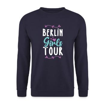 Berlin Girls Tour - Unisex Sweatshirt - navy - Front - Alina (178cm) & Michal (187cm)