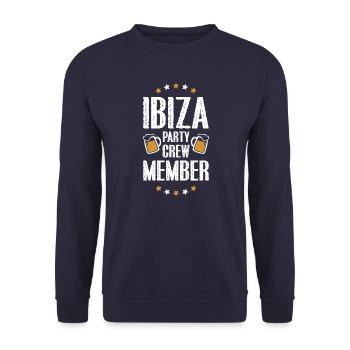 Ibiza Party Crew - Unisex Sweatshirt - navy - Front - Alina (178cm) & Michal (187cm)