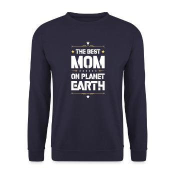 Meilleure maman Mom Citation Maman - Sweat-shirt Unisexe - marine - Devant - Alina (178cm) & Michal (187cm)