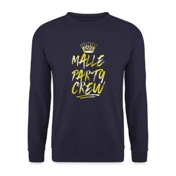 Malle Party Crew Gold - Unisex Pullover - Navy - Vorne - Alina (178cm) & Michal (187cm)