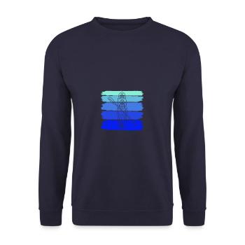 SUP Vintage Stand up paddle - Sweat-shirt Unisexe - marine - Devant - Alina (178cm) & Michal (187cm)