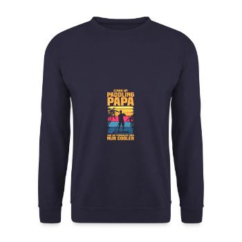 Stand up paddling Papa Vatertag SUP - Unisex Pullover - Navy - Vorne - Alina (178cm) & Michal (187cm)