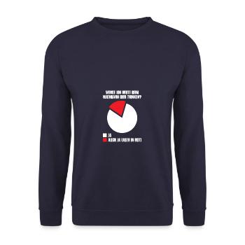 Nachbar Bier trinken Einweihungsparty - Unisex Pullover - Navy - Vorne - Alina (178cm) & Michal (187cm)
