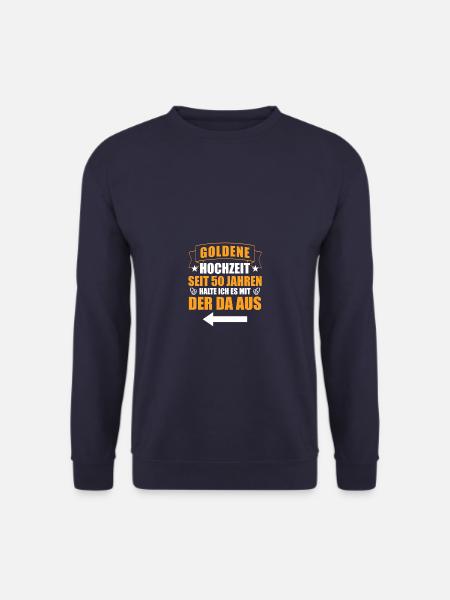 Mit der da 50. Hochzeitstag Goldene Hochzeit - Unisex Pullover - Navy