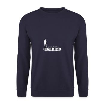Ich meine Follower Ameise Ameisenzucht Ameisen - Unisex Pullover - Navy - Vorne - Alina (178cm) & Michal (187cm)