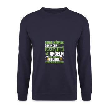 Einige Männer Angeln Angler Angelsport - Unisex Pullover - Navy - Vorne - Alina (178cm) & Michal (187cm)
