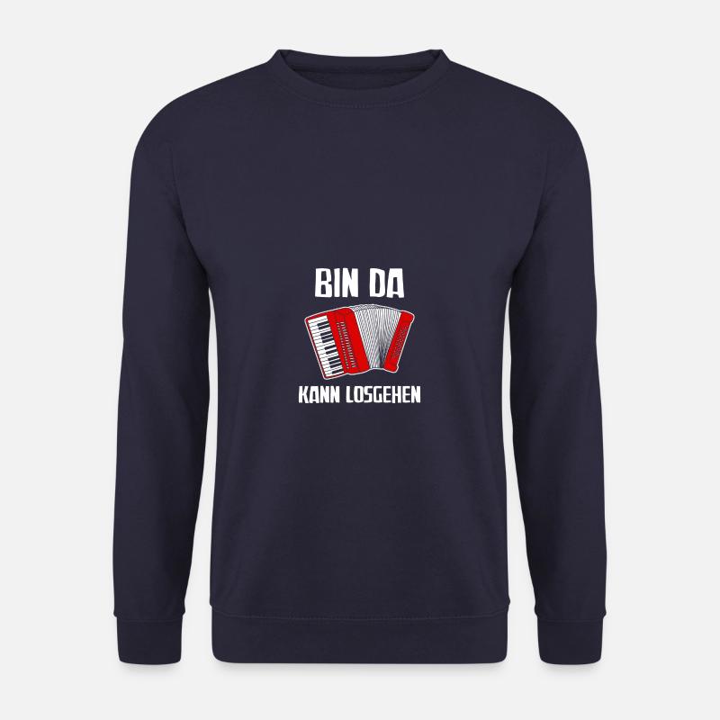 Bin da Ziehharmonika Akkordeon Akkordeonspieler - Unisex Pullover - Navy