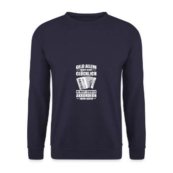 Ziehharmonika Akkordeon Akkordeonspieler - Unisex Pullover - Navy - Vorne - Alina (178cm) & Michal (187cm)