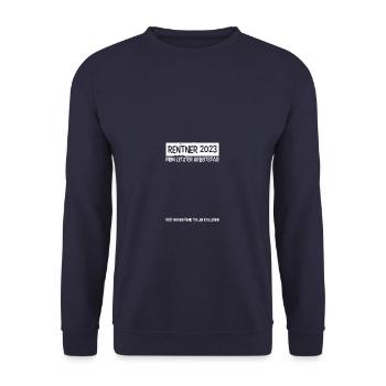 Rentner 2023 letzter Arbeitstag Rente Ruhestand - Unisex Pullover - Navy - Vorne - Alina (178cm) & Michal (187cm)