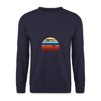 Wasserschwein Capybara - Unisex Pullover - Navy - Vorne - Alina (178cm) & Michal (187cm)