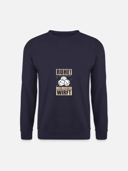 Ruhe! Der Meister Petanque Boule Boulespieler - Unisex Pullover - Navy