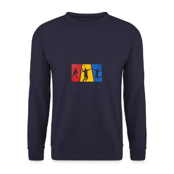 badminton badminton badminton player - Unisex Sweatshirt - navy - Front - Alina (178cm) & Michal (187cm)