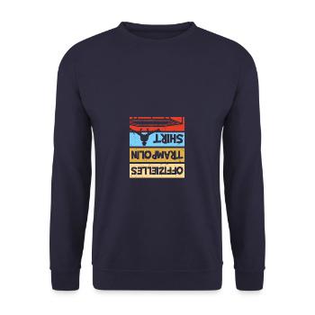 Trampolinspringer Trampolin - Unisex Pullover - Navy - Vorne - Alina (178cm) & Michal (187cm)