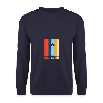 Trampolinspringer Trampolin - Unisex Pullover - Navy - Vorne - Alina (178cm) & Michal (187cm)