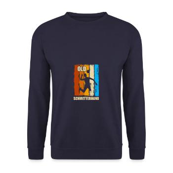 Old Smash Hand Fistball Fistball - Unisex Sweatshirt - navy - Front - Alina (178cm) & Michal (187cm)