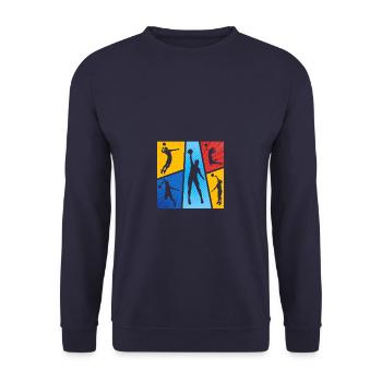 Fistball Fistball - Sweat-shirt Unisexe - marine - Devant - Alina (178cm) & Michal (187cm)