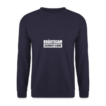 Bachelor Party Bachelor Party Groom Security Crew - Unisex Sweatshirt - navy - Front - Alina (178cm) & Michal (187cm)