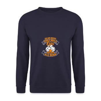 Boule Grandpa Petanque Boule player - Unisex Sweatshirt - navy - Front - Alina (178cm) & Michal (187cm)