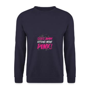 Mud is the new mud run Mud Run Muddy Race - Unisex Sweatshirt - navy - Front - Alina (178cm) & Michal (187cm)