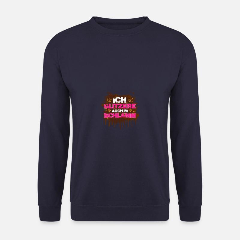 Je paillette boue course boueuse - Sweat-shirt Unisexe - marine