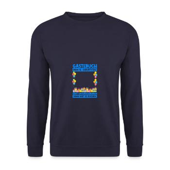 12th Birthday Guestbook Birthday Gift - Unisex Sweatshirt - navy - Front - Alina (178cm) & Michal (187cm)