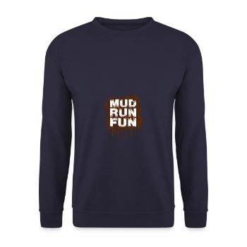 Mud Run Mud Run Muddy Race Mud run fun - Unisex Sweatshirt - navy - Front - Alina (178cm) & Michal (187cm)