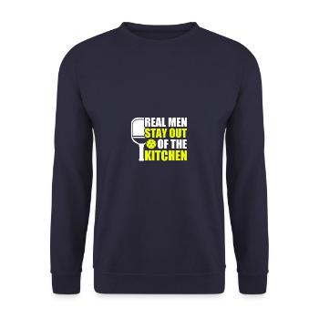 Out of the kitchen lustiges Pickleball Spieler - Unisex Pullover - Navy - Vorne - Alina (178cm) & Michal (187cm)