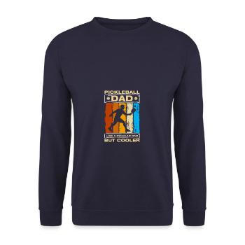 Pickleball Dad Funny Pickleball Player - Unisex Sweatshirt - navy - Front - Alina (178cm) & Michal (187cm)