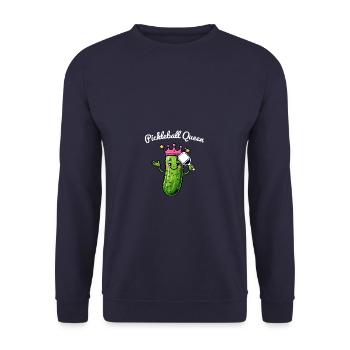 Pickleball Queen Funny Pickleball Player - Unisex Sweatshirt - navy - Front - Alina (178cm) & Michal (187cm)