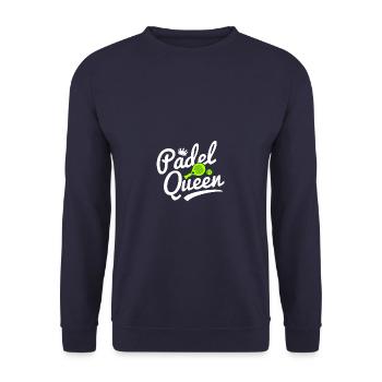 Padel Queen Joueur de Padel Funny Padel Ball - Sweat-shirt Unisexe - marine - Devant - Alina (178cm) & Michal (187cm)