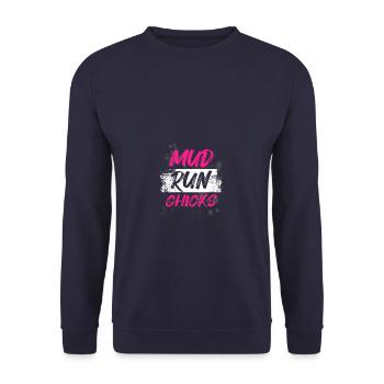Mud run Chicks Schlammlauf Mud Run Muddy Race - Sweat-shirt Unisexe - marine - Devant - Alina (178cm) & Michal (187cm)