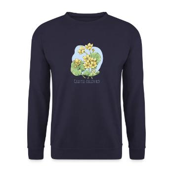 Duck botanical drawing - Unisex Sweatshirt - navy - Front - Alina (178cm) & Michal (187cm)