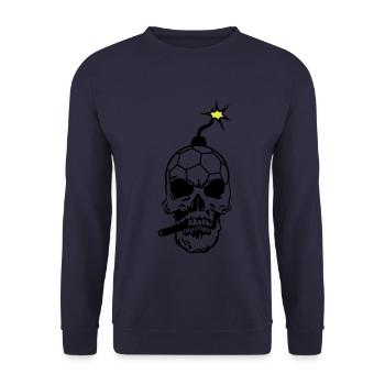death head skull bomb handball dead head4 - Unisex Sweatshirt - navy - Front - Alina (178cm) & Michal (187cm)