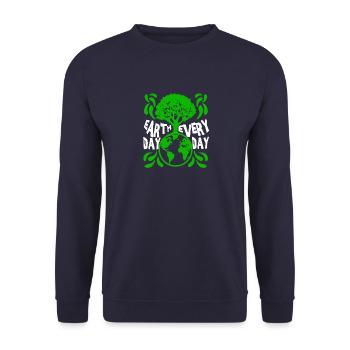 Protection du climat Idée cadeau Pistes de réflexion - Sweat-shirt Unisexe - marine - Devant - Alina (178cm) & Michal (187cm)