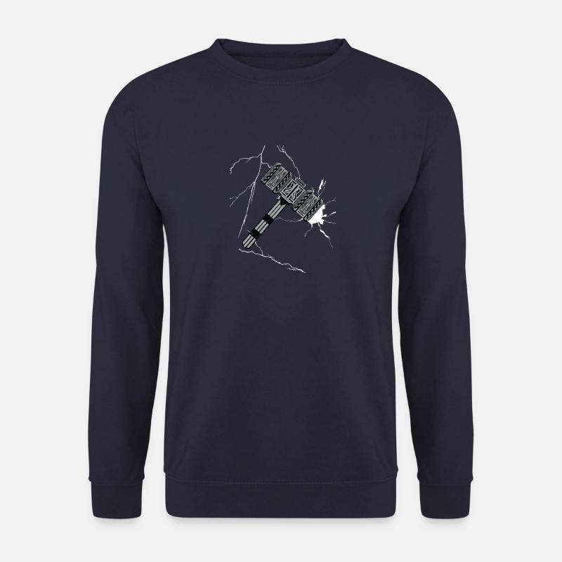 Mjolnir Thors Hammer Wikinger Träger Abzeichen Odin Geschenk - Unisex Pullover - Navy