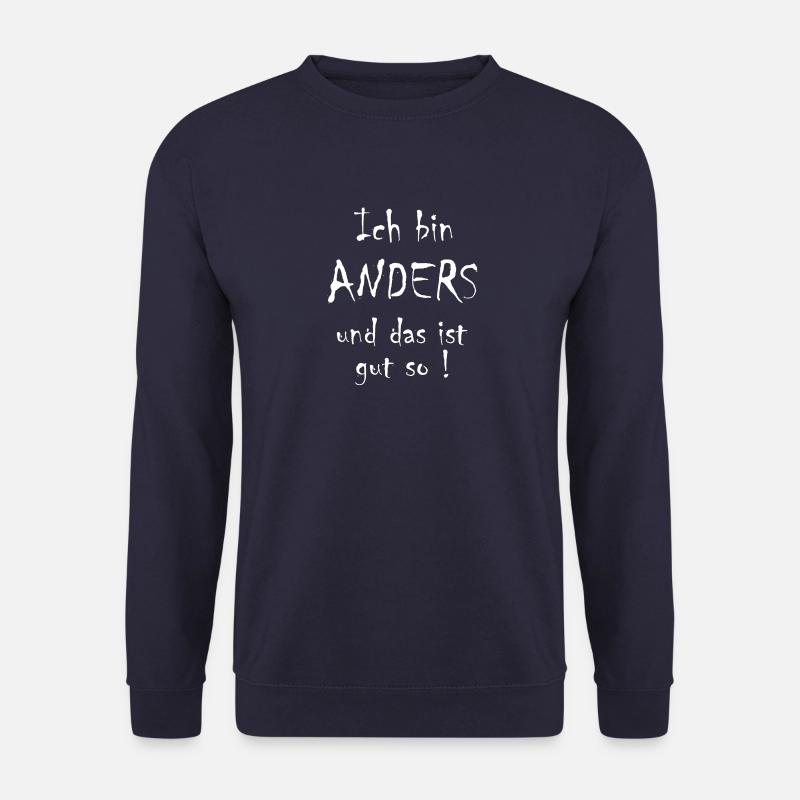 anders sein,öko,Hippie,vegan,bunt,vegetarier - Unisex Pullover - Navy