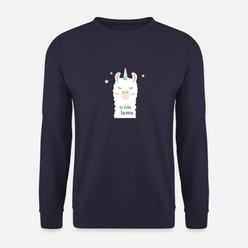 NO DRAMA LAMA - Unisex Pullover - Navy