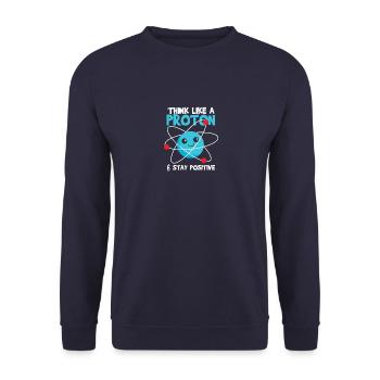 proton - Sweat-shirt Unisexe - marine - Devant - Alina (178cm) & Michal (187cm)