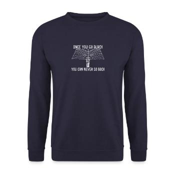 Schwarzes Loch - Unisex Pullover - Navy - Vorne - Alina (178cm) & Michal (187cm)